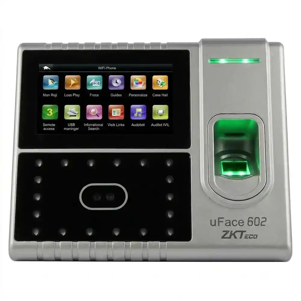 جهاز بصمة الوجه والاصبع زد كيه تيكو نت وورك Uface 602