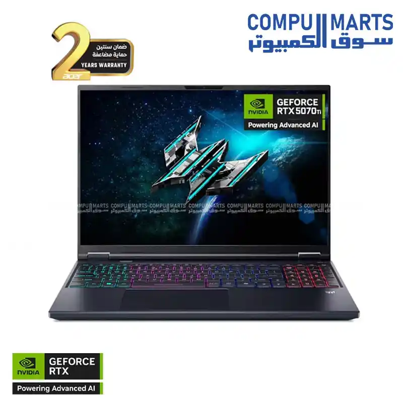 Acer Helios Neo 16 AI PHN16-73-92X1 - 16 Inch QHD Ultra 9 AI 32GB 1TB SSD NVIDIA GeForce RTX 5070 Ti 12GB  - Abyssal Black - 007 First Light GeForce RTX 50 Series Bundle