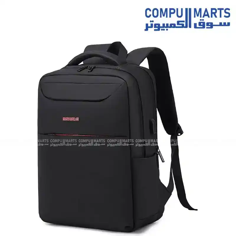 Rahala RI-902 Laptop Backpack 15.6" Waterproof USB Port Black