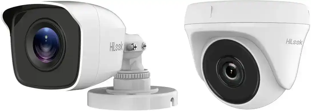 كاميرا مراقبة خارجية هاي لوك، 2 ميجابكسل، THC-B120-PC - ابيض + كاميرا مراقبة داخلية هاي لوك، 2 ميجابكسل، THC-T120-PC - ابيض
