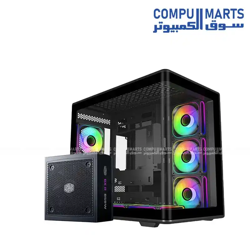 Cooler Master Elite 600 E600-KGNN-S02 + GX II Gold 850W MPX-8503-AFAG-2 ATX 3.0 80+ Gold Fully Modular