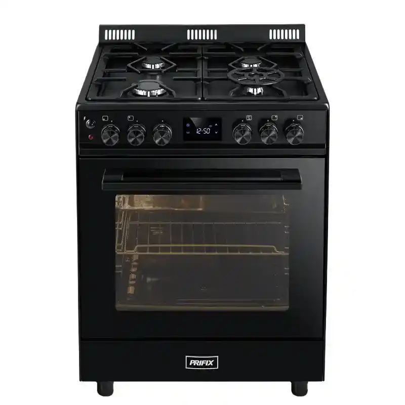 بوتاجاز غاز بريفكس، 70 سم 4 شعلات ساباف الإيطالية لون اسود - G70-B - برتى سنتر