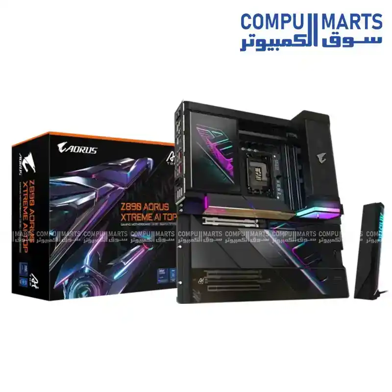 GIGABYTE Z890 AORUS XTREME AI TOP Motherboard, Intel Z890, LGA1851, DDR5 9500MHz OC, PCIe 5.0, Thunderbolt 5, Wi-Fi 7, Dual 10GbE LAN, E-ATX