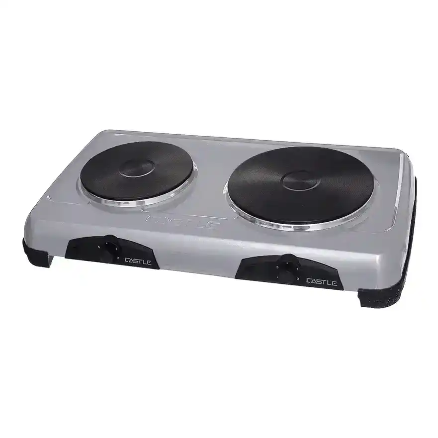 سطح تسخين كاسيل ، عدد 2 لوحعين ،2500 وات ،فضي - HT-1020D
