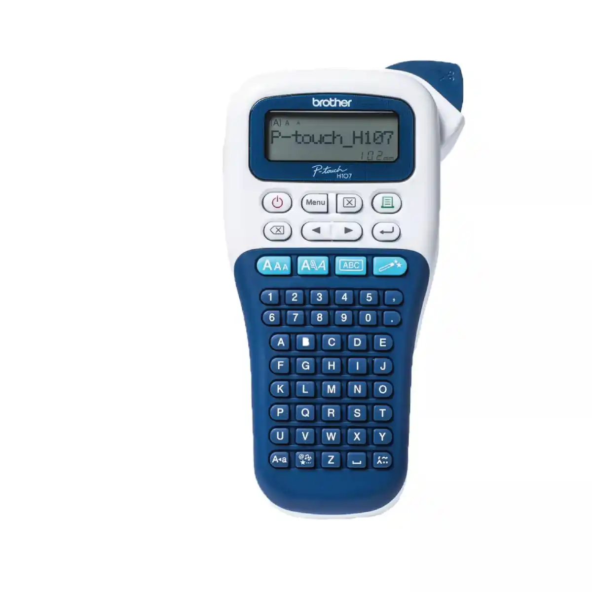 طابعة ملصقات محمولة براذر ، ازرق و ابيض - PT-H107B