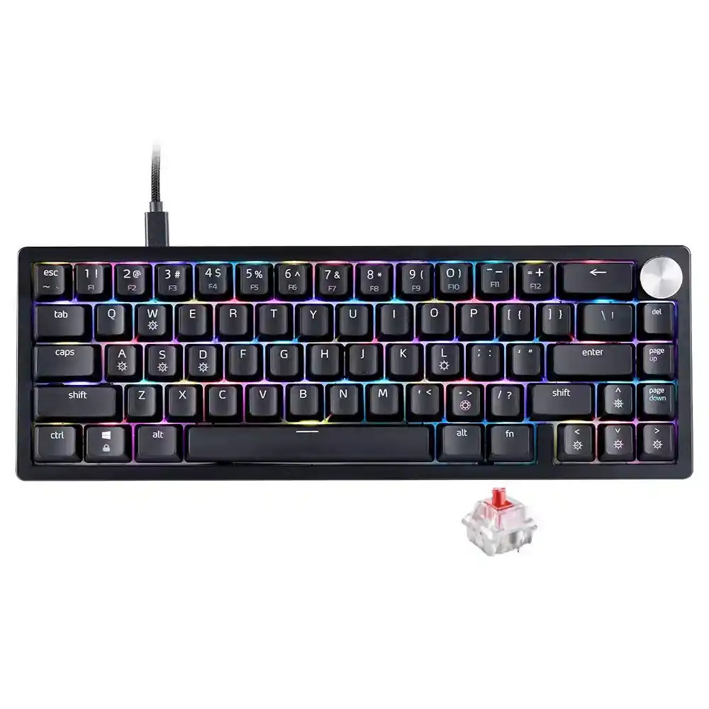 كيبورد إكس بي جي سلكي سويتش أحمر RGB جيمنج إنجليزي SORCERER Mini