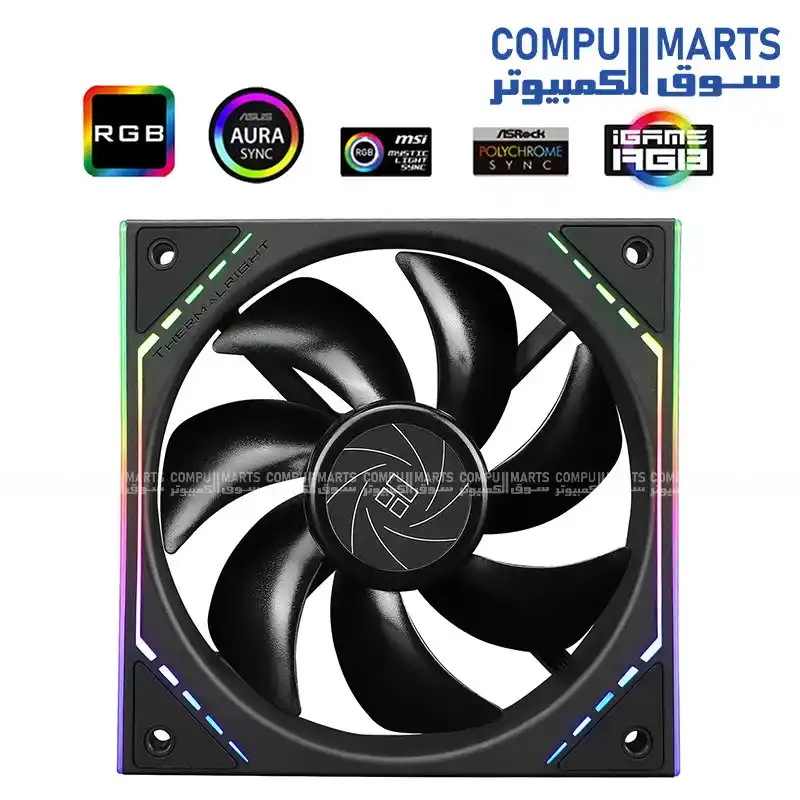 Thermalright TL-M12 120mm ARGB Case Fan, 4-Pin PWM, Silent Cooling, S-FDB Bearing, 1500RPM, 1 Year Warranty
