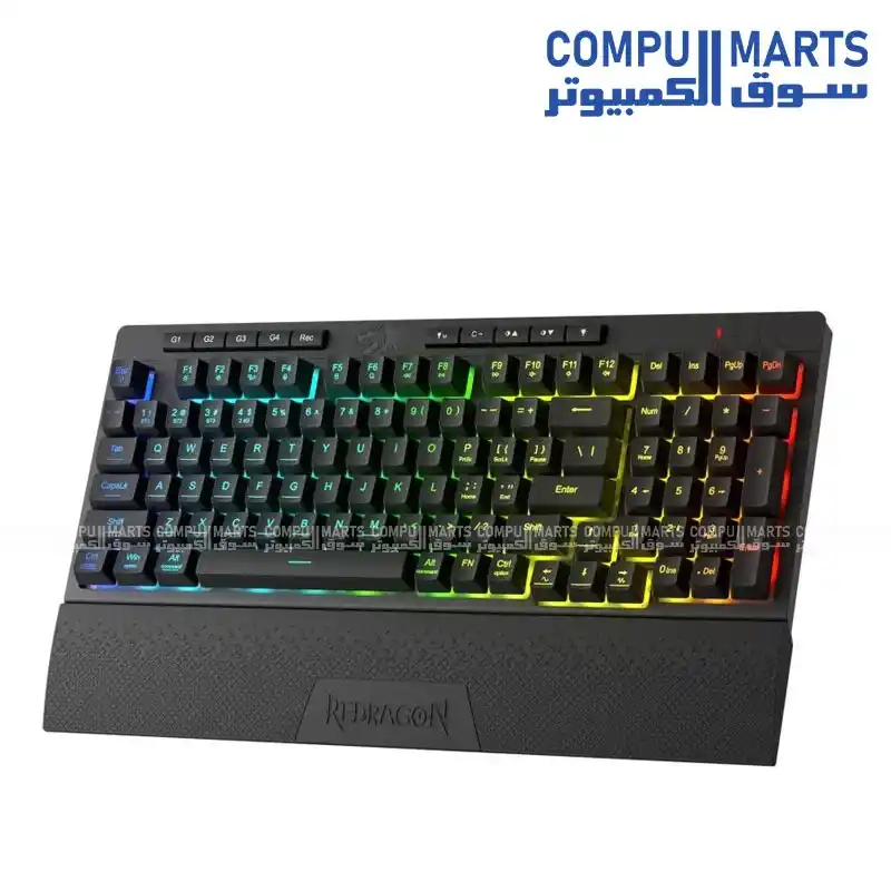 Redragon K515 PRO Shiva RGB Wireless Gaming Keyboard 98 Keys with Macro & Wrist Rest