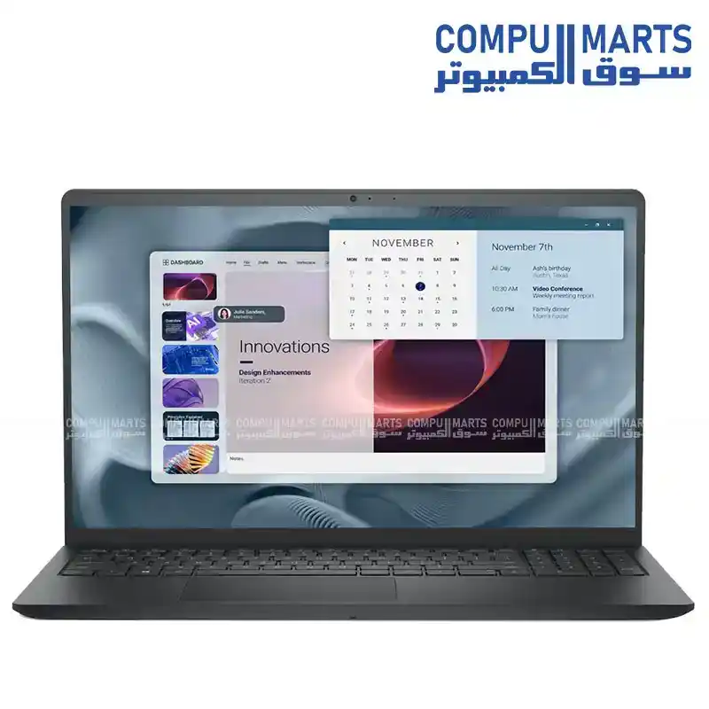 DELL Pro 15 Essential PV15250 Laptop, Intel Core i7-1355U, 8GB DDR5, 512GB NVMe SSD, 15.6" FHD 120Hz, Carbon Black