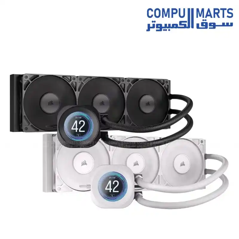 Corsair NAUTILUS 360 RS LCD Liquid CPU Cooler – 360mm AIO, LCD Display, High Performance Cooling