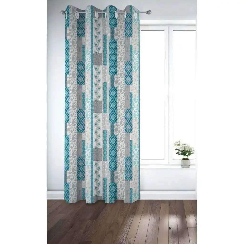 Curtain-PR1253c-ستائر -فيروزي - 5311