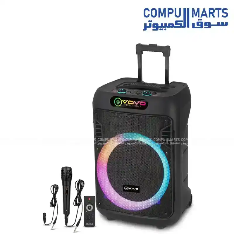 VOVO V-1545 Single 15 Inch Party Speaker, 40W, 7.4V 4500mAh, MP3/TF Card