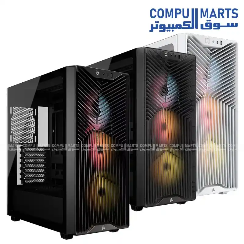 CORSAIR 3200D RS ARGB Mid-Tower Case – Airflow Design, Tempered Glass, ATX Support