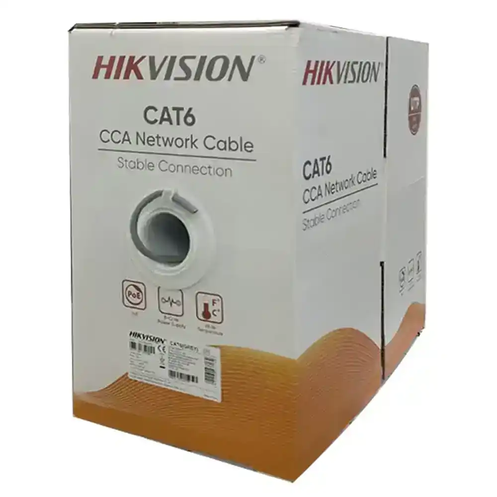 كابل نت وورك هيكفيجن 305 متر DS-1LN6UU/CCA Cat6 UTP - رمادي