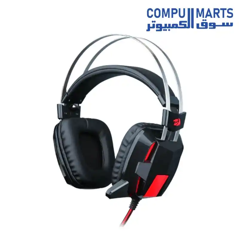 Redragon H201 Lagopasmutus Gaming Headset 7.1 Audio Stereo 40mm Driver Over-Ear Noise Isolating Headset with 360° Hidden Microphone 3.5mm Plug & Play PC PS4 Xbox Mobile Gaming Headset