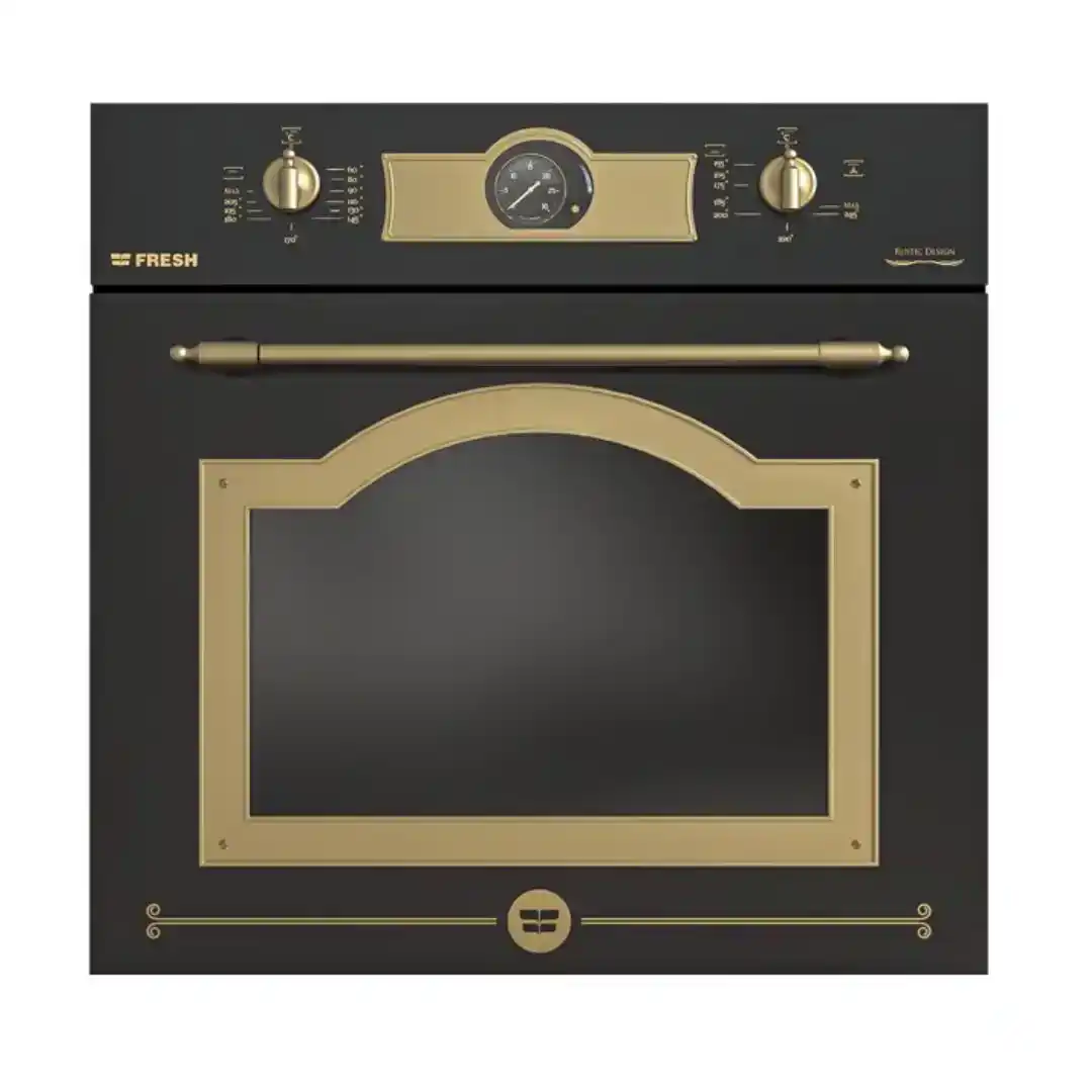 فرن فريش 60سم غاز شوايه كهربا اسود هيدروليك كودGEOFR60CMRB 9643