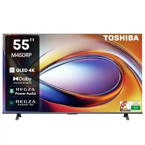 توشيبا شاشة 55 بوصة سمارت ال اي دي بريسيفر داخلى QLED TV 55M450RP