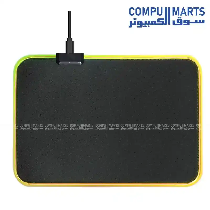 GAMMA B-350 RGB Gaming Mouse Pad – USB Powered, 14-Mode Spectrum Backlighting, 7 Colors, Soft Microfiber Surface, Rubber Base