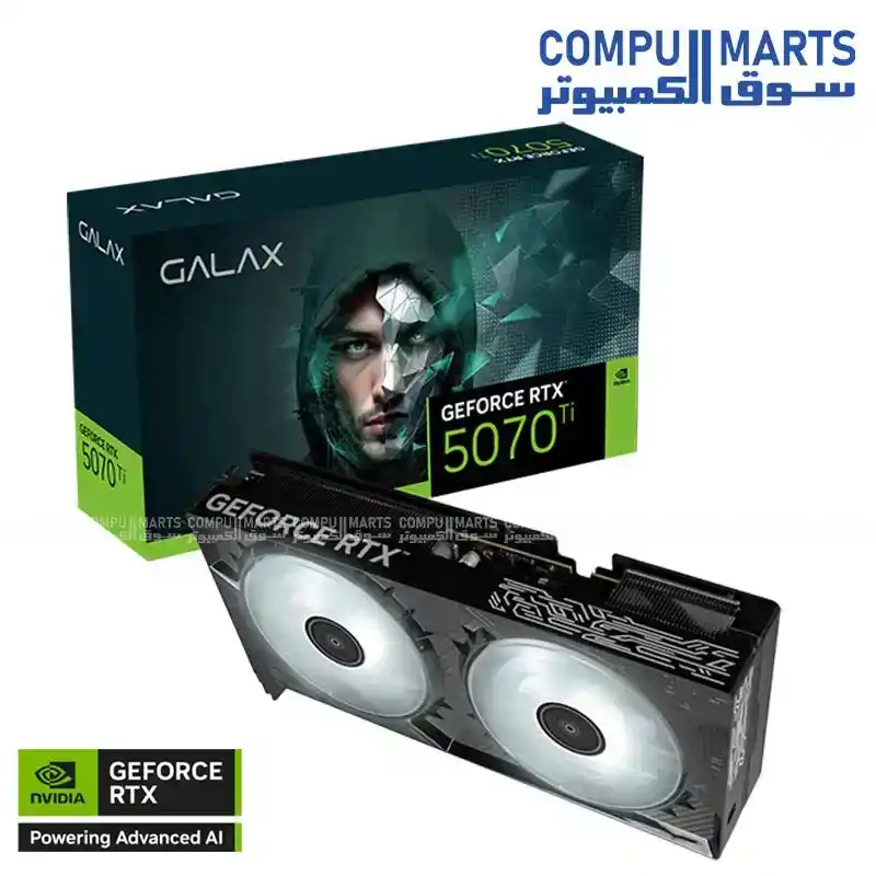 GALAX GeForce RTX 5070 Ti 1-Click OC 2X 16GB GDDR7 Gaming Graphics Card – PCIe 5.0 - 57IZN6MDDM2X