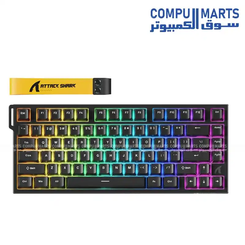 ATTACK SHARK R82 HE Rapid Trigger Keyboard Magnetic Switch with 0.005MM RT