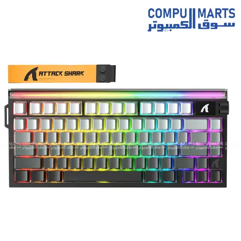 Attach shark R85HE Wired RGB Lightbox Magnetic Keyboard Fluorescent green