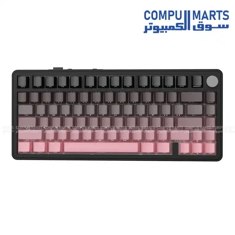 ATTACK SHARK X85 Wireless Mechanical Keyboard 75% ANSI Layout Tri-Mode Bluetooth 5.0 2.4G USB-C Gasket Mount 5000mAh Battery Hot-Swappable White Jade Switch RGB