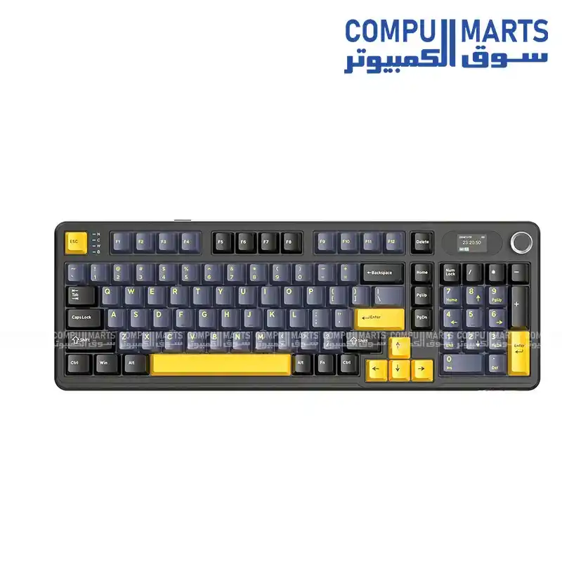 ATTACK SHARK X85PRO Mechanical Keyboard 75% ANSI Layout Tri-Mode Bluetooth 2.4G USB-C Gasket Mount 4000mAh Battery TFT Display Hot-Swappable Blueberry Switch RGB