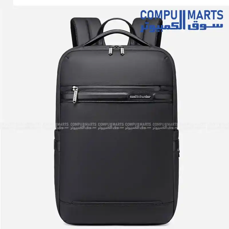 Arctic Hunter B00872 Black Laptop Backpack 15.6 Inches Water Resistant Slim Fit