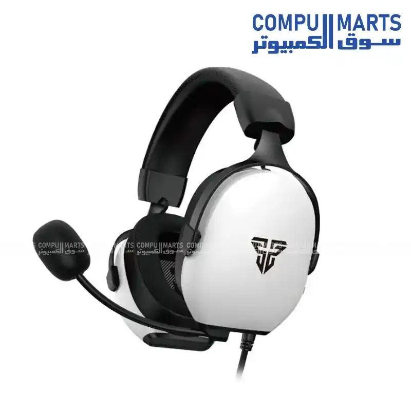 FANTECH CARBON MH92 Wired Gaming Headset White 3.5mm TRRS Stereo Over-Ear with Omnidirectional Noise-Reducing Microphone
