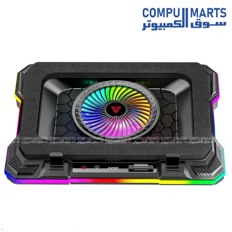 Fantech NC22 Notebook Cooler Laptop Cooling Pad 140mm Fan RGB 10 Modes 2200 RPM
