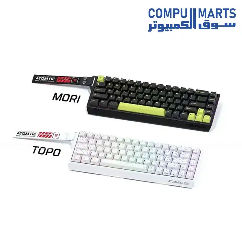 Fantech Super Atom HE68 Pro MK922 Super Maxfit Theme 65% 68-Key Tri-Mode Magnetic Gaming Keyboard Emerald Linear Switch ARGB