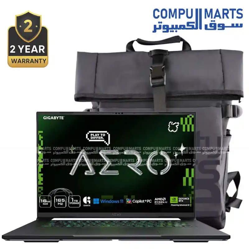 GIGABYTE AERO X16 EG61H Gaming Laptop 16-inch QHD 165Hz AMD Ryzen AI 7 350 16GB RAM 1TB SSD GeForce RTX 5050 8GB Windows 11 Home