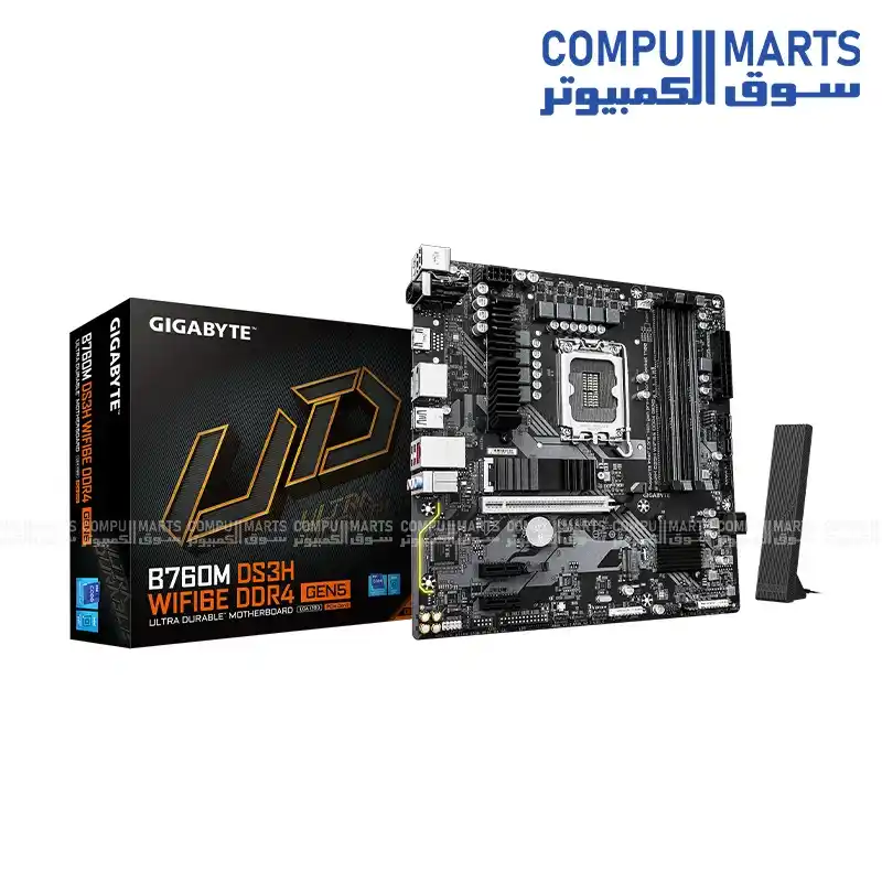 Gigabyte B760M DS3H WIFI6E DDR4 GEN5 LGA1700 Motherboard