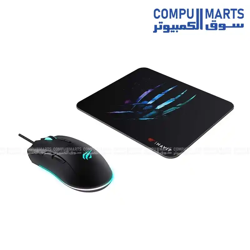 Havit Gamenote MS1037CM RGB LED Macro 7200Dpi Gaming Mouse + Mouse Pad