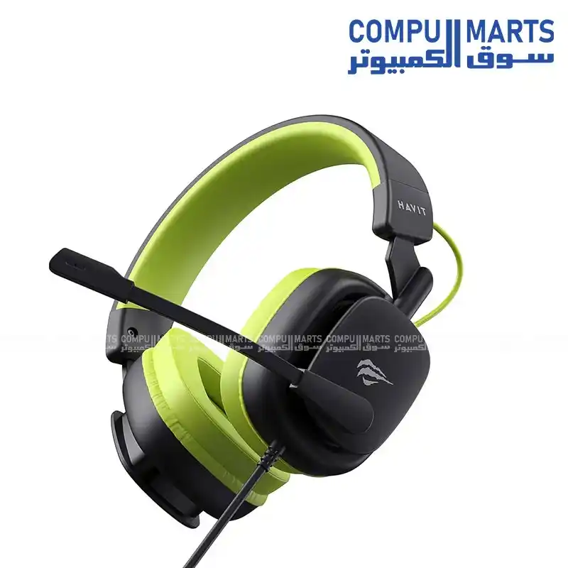 Havit H2048U Gaming Series Wired Gaming Headset with Boom Microphone Black & Green