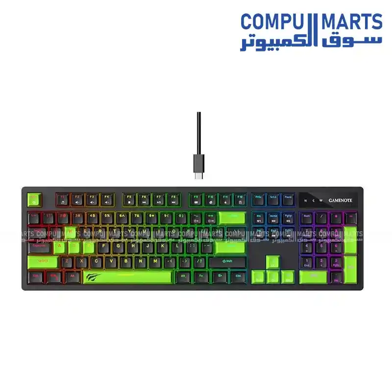 HAVIT KB893L Mechanical Gaming Keyboard RGB USB 104 Keys 1.8m Cable