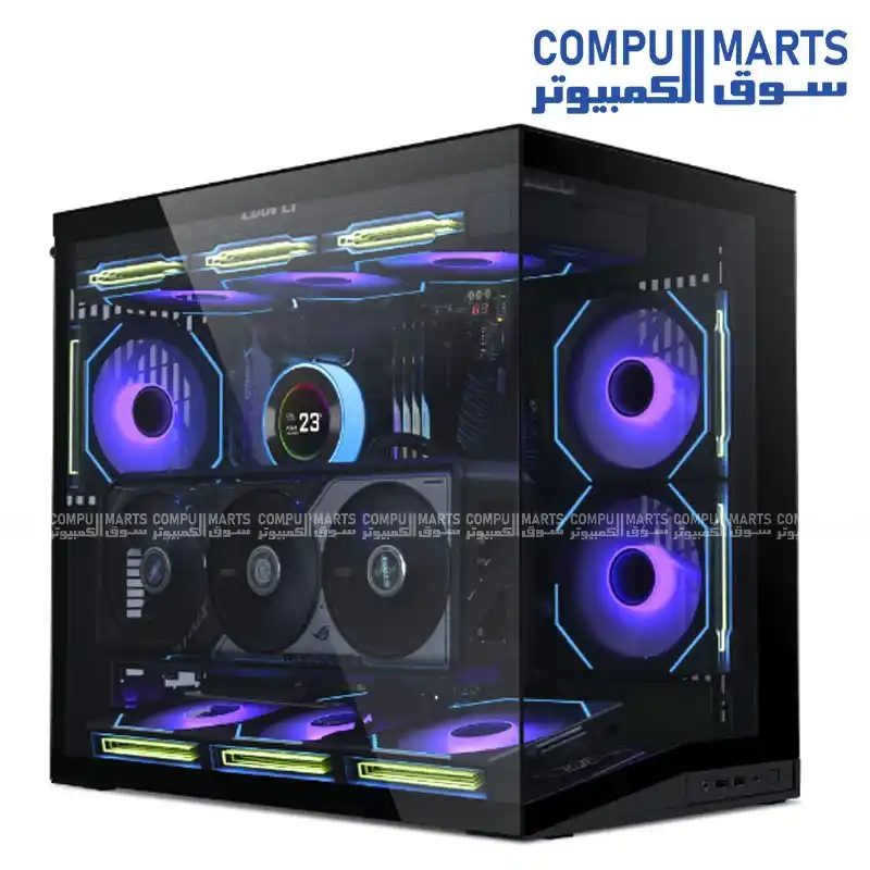 LIAN LI O11 Dynamic Mini V2 Case Back-Connect ATX Support 400mm GPU Clearance 160mm CPU Cooler Clearance USB 3.2 Type-C Mid Tower Case Black