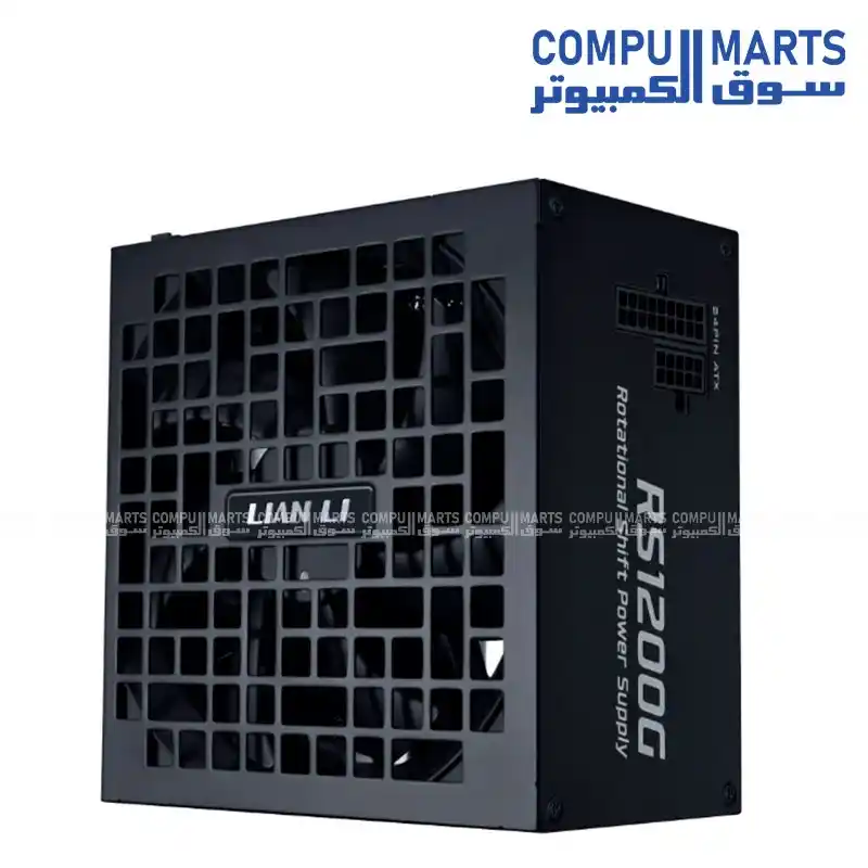 Lian Li RS1000G 1000W 80 Plus Gold Cybenetics Platinum ATX 3.1 Full Modular both standard and side installation options rotatable AC inlet rotates 90° with RS HUB White Power Supply