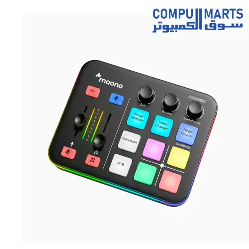 Maonocaster G1 NEO Gaming Audio Mixer Interface USB Bluetooth 48V RGB Black White
