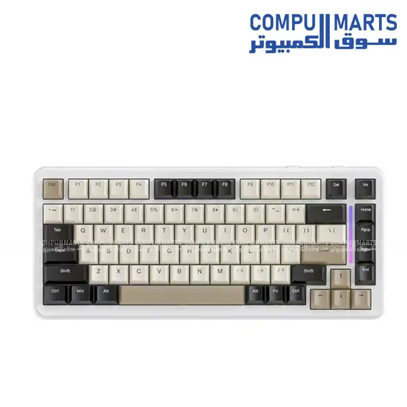 ATTACK SHARK M86 Wireless Mechanical Gaming Keyboard 83-Key 75% ANSI Tri-Mode Bluetooth 5.0 2.4GHz USB-C Gasket Mount Hot-Swappable RGB PBT Keycaps