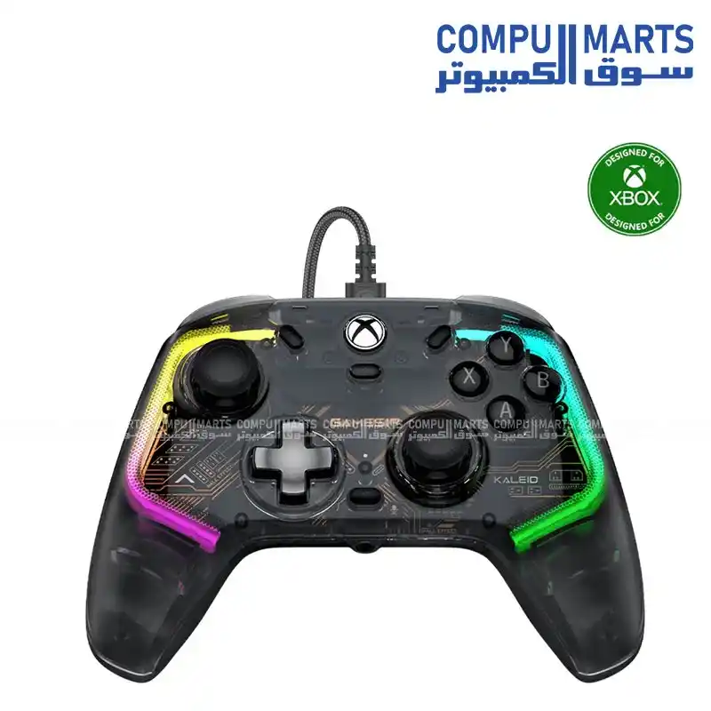 GameSir Kaleid Wired Transparent RGB Gaming Controller for Xbox with Hall Effect Sticks, Hall Effect Analog Triggers, Four Motors & Software Customization