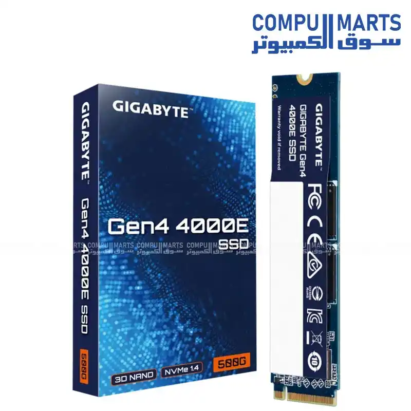 GIGABYTE Gen4 4000E SSD 500GB PCI Express 4.0 x4 NVMe