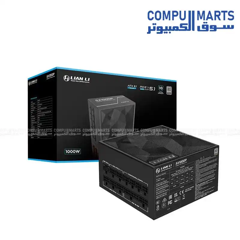 Lian Li SX1000P 1000W 80 Plus Platinum ATX 3.1 Full Modular Power Supply