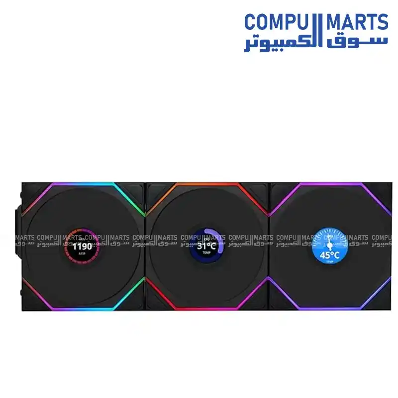 Lian Li UNI Fan TL 120 LCD Reverse Blade Wireless ARGB 3 Fans With 2.4 GHz Wireless Controller Fan