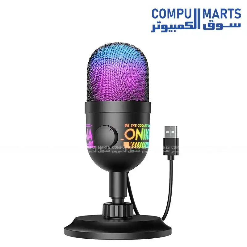 ONIKUMA M930 Studio RGB Microphone with 48KHz Capture and Smart Monitoring