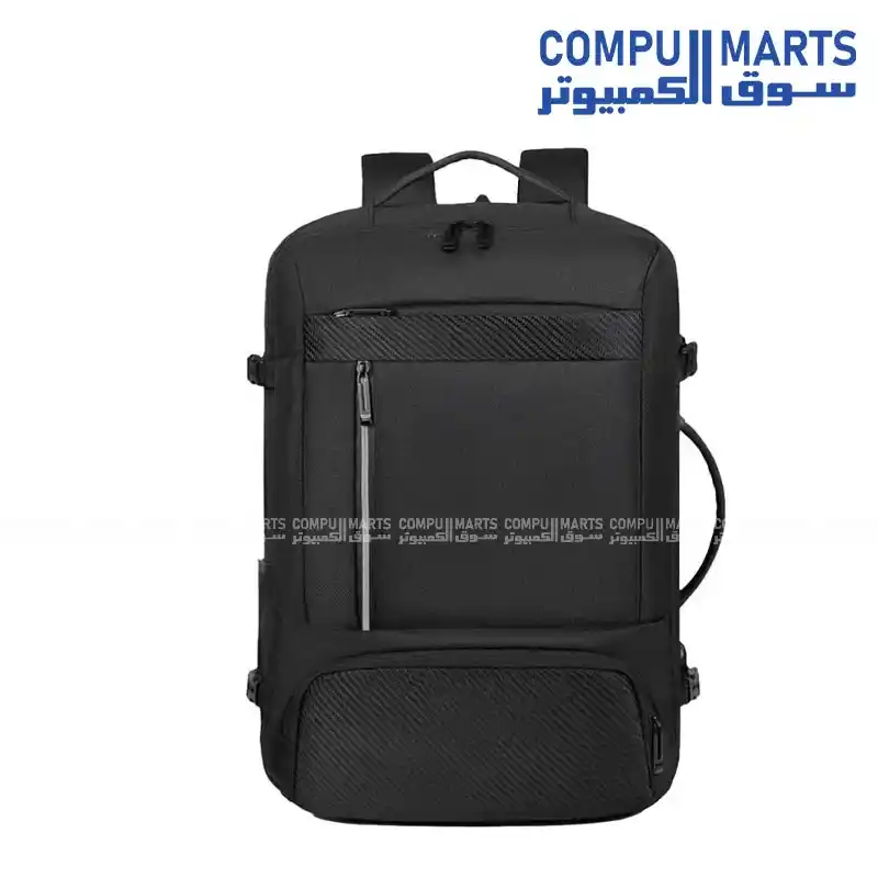 Rahala RAL2405 Laptop Backpack 17.3 Inch Waterproof USB Port Black