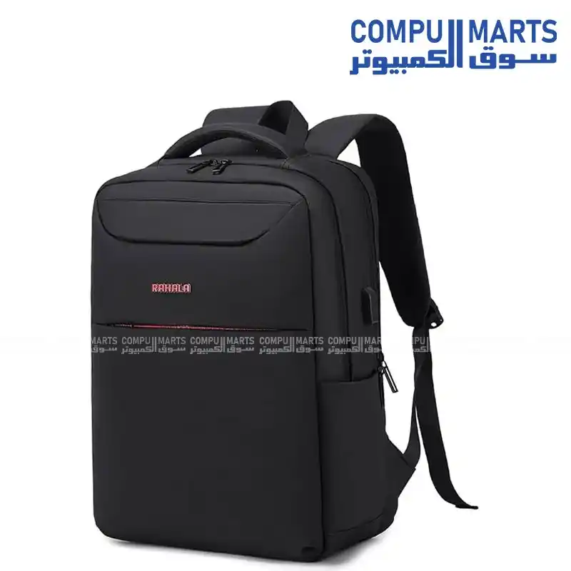 Rahala RI-902 Laptop Backpack 15.6" Waterproof USB Port Black