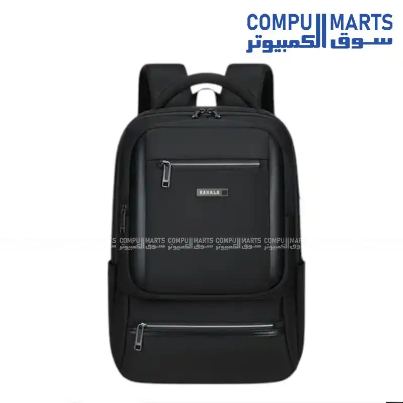 Rahala SH53 Laptop Backpack 15.6 Inch Waterproof USB Port Black