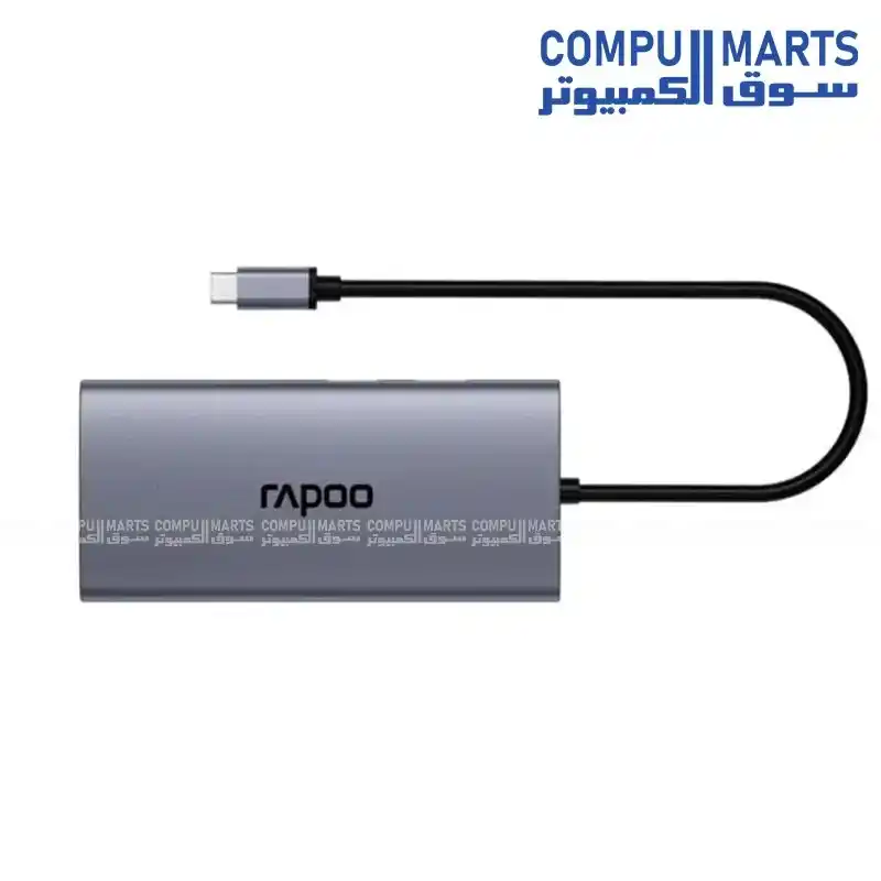 Rapoo 10-in-1 USB-C Hub Docking Station with 4K HDMI, VGA, RJ-45 Ethernet, USB 3.0, Card Readers and 100W PD