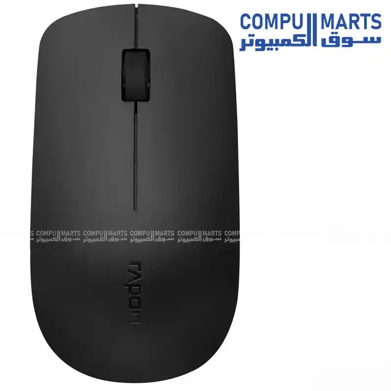 RAPOO M20 Plus Silent Wireless Mouse 2.4GHz 1000 DPI Optical 3-Button Black